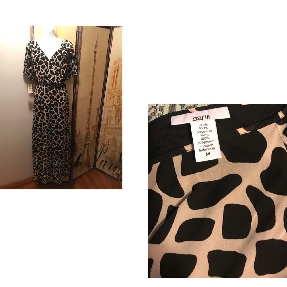 Black and beige dress